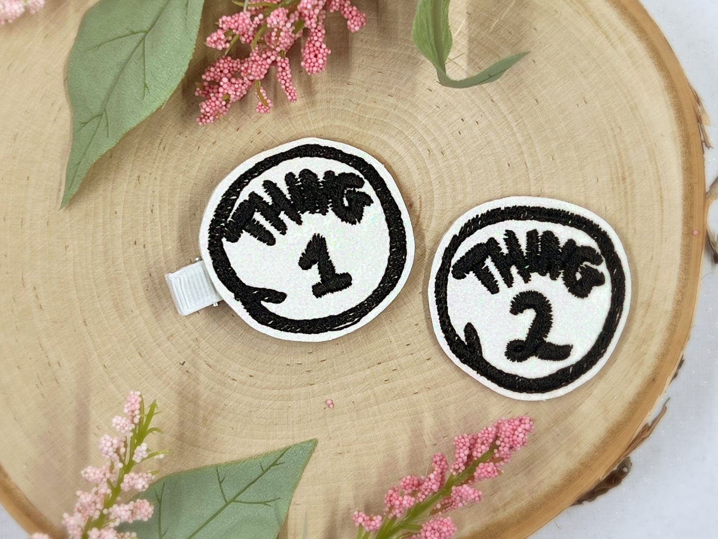 Thing 1 and Thing 2 Hair Clip, Cute Hair Clip, Pigtail Bows, Baby Girl Hair Clip, Toddler Hair Clip, Girls Hair Clip, Reading hair clip