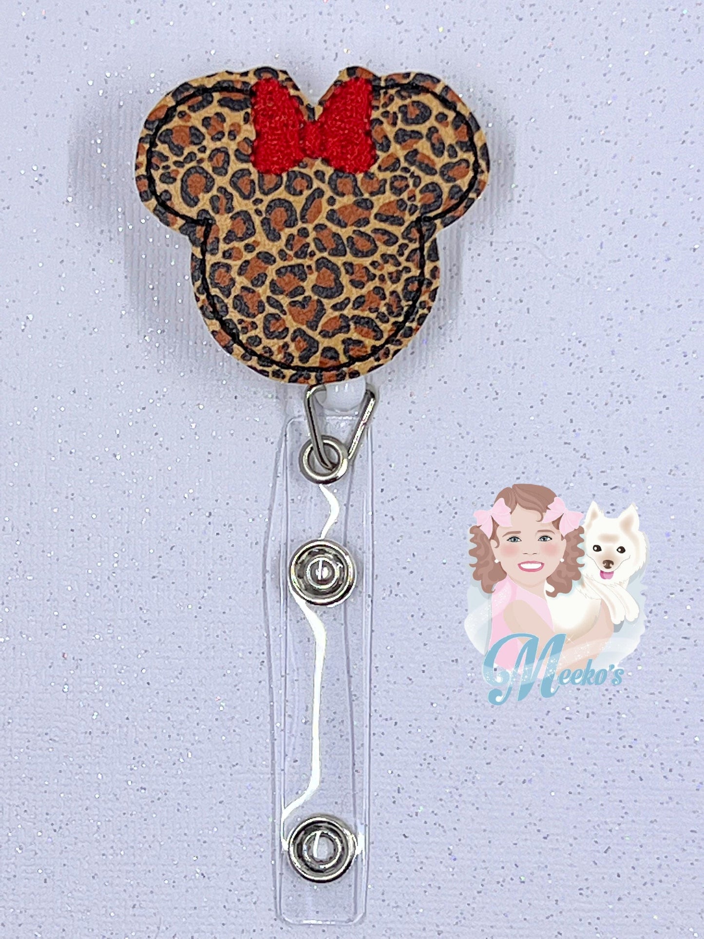 Leopard Print Badge Reel, Mouse Badge Reel, Nurse Badge Reel, Teacher Badge, Teacher Lanyard, Badge Buddy, Pediatric Badge, School Badge
