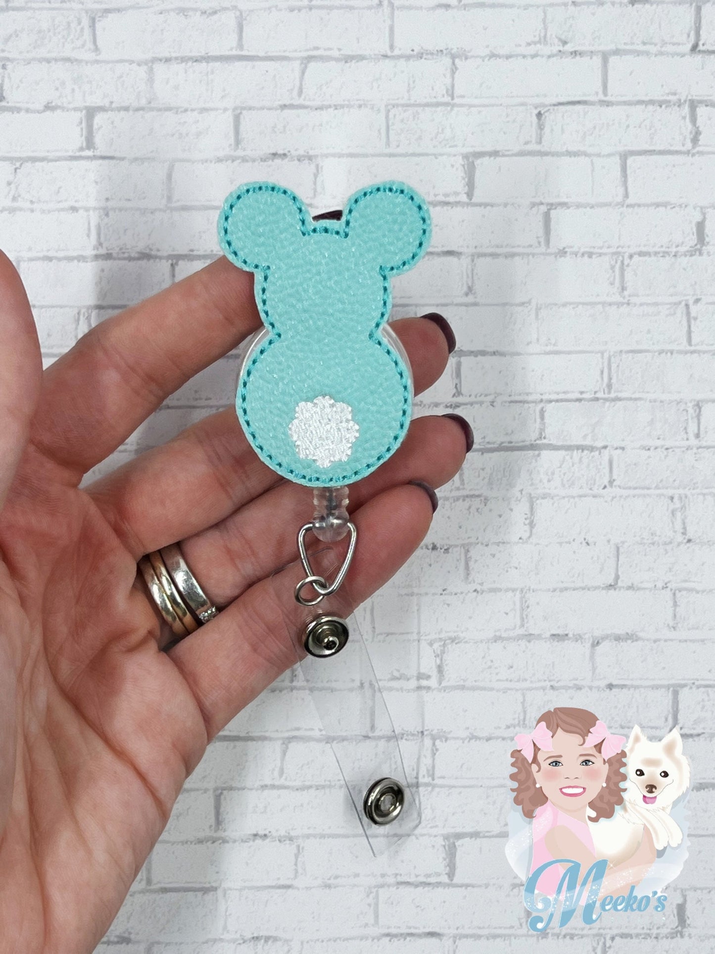 Mouse Bunny Badge Reel, Mouse Badge Reel, Easter Badge Holder, Nurse Badge Clip, Teacher Badge, Teacher Lanyard, Badge Buddy