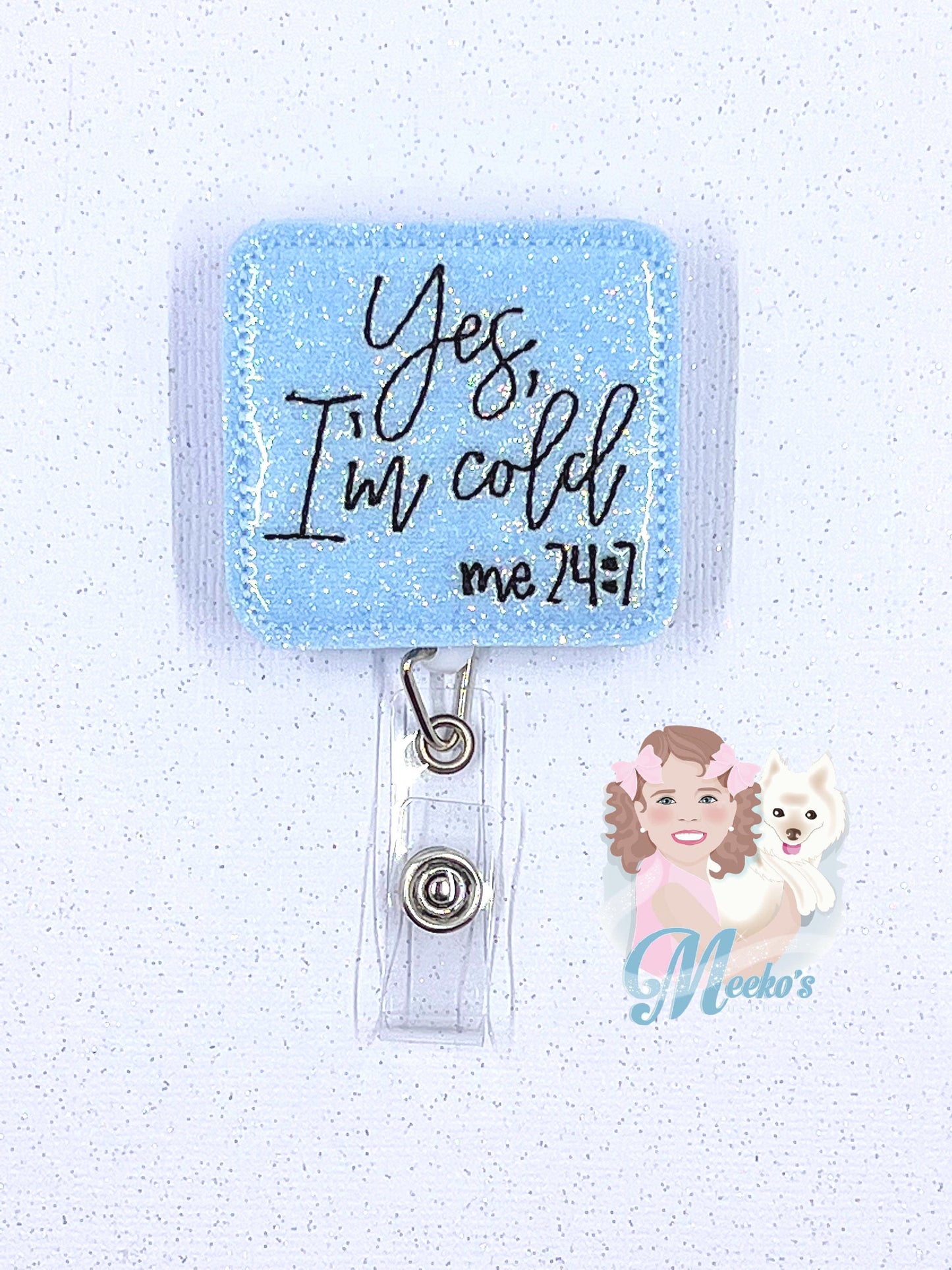 yes i'm cold me 24 7 winter badge clips funny badge reel s for office workers, secret Santa gifts for coworkers, retractable