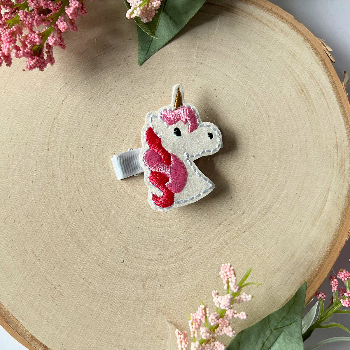 Valentine unicorn hair clip for girls, Valentines day gifts for toddler girls, unicorn gifts for little girls, Valentines hair accessories