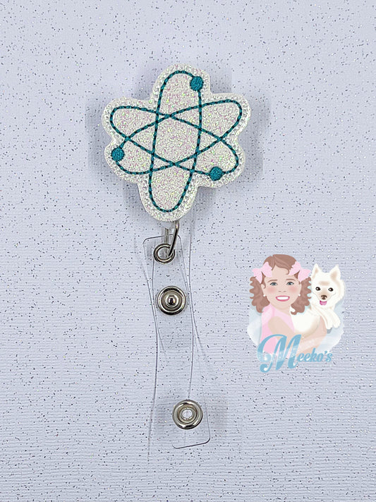 Science badge Reel, back to school badge, cute badge clips, Nurse Badge Clip, Teacher Badge, atoms badge holder, Badge Buddy