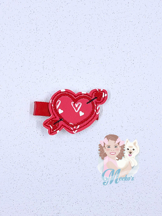 Heart Hair Clip, Valentines hair clip, Love Hair Clip, valentines gifts for little girl, hair clip for toddler, valentines hair accessories
