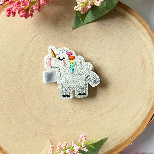 Cute Alicorn Hair Clip 🦄✨ | Glitter Unicorn Bow | Magical Girls Hair Accessory | Pink Fantasy Hair Clip | Toddler Hair Bow