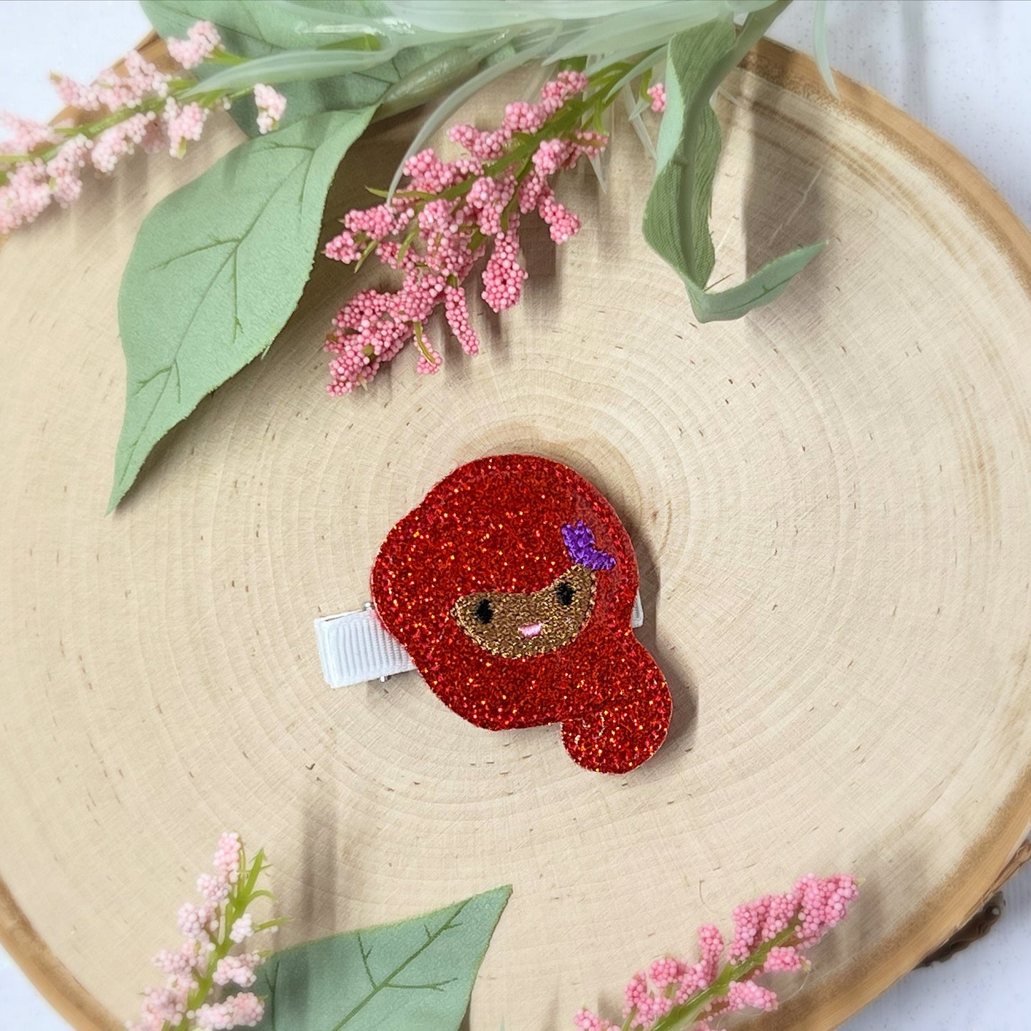 Black mermaid hair clip for girls