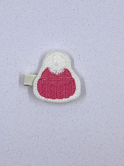 Winter Hat Hair Clips for toddlers, Christmas Hair accessories for girls, Pigtail Bows, Baby Girl Hair Clip, Stocking Stuffers for girls