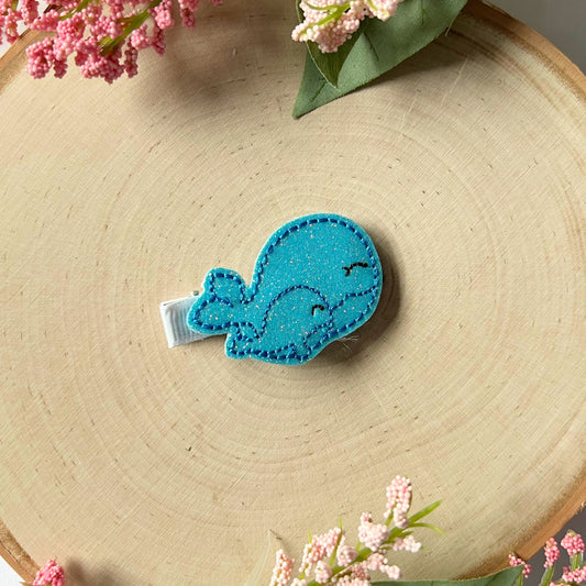 Whale Hair Clips for toddlers, Cute Hair accessories for girls, Pigtail Bows, Baby Girl Hair Clip, Girls alligator clips for hair, Sealife