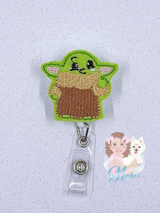 Green Guy Badge Reel, Cute Badge Reel, nurse Badge Clip, Teacher Badge, Badge Buddy, Interchangeable Badge Topper