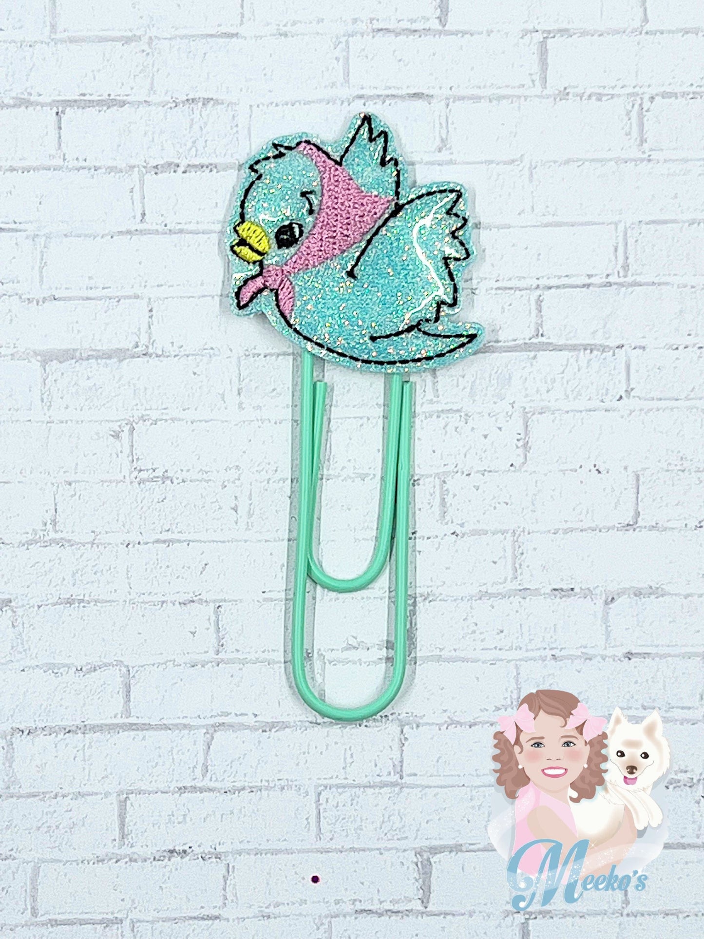 Blue Bird Planner Clip, Bird Paper Clip, Planner Accessories, Planner Paperclip, Planner