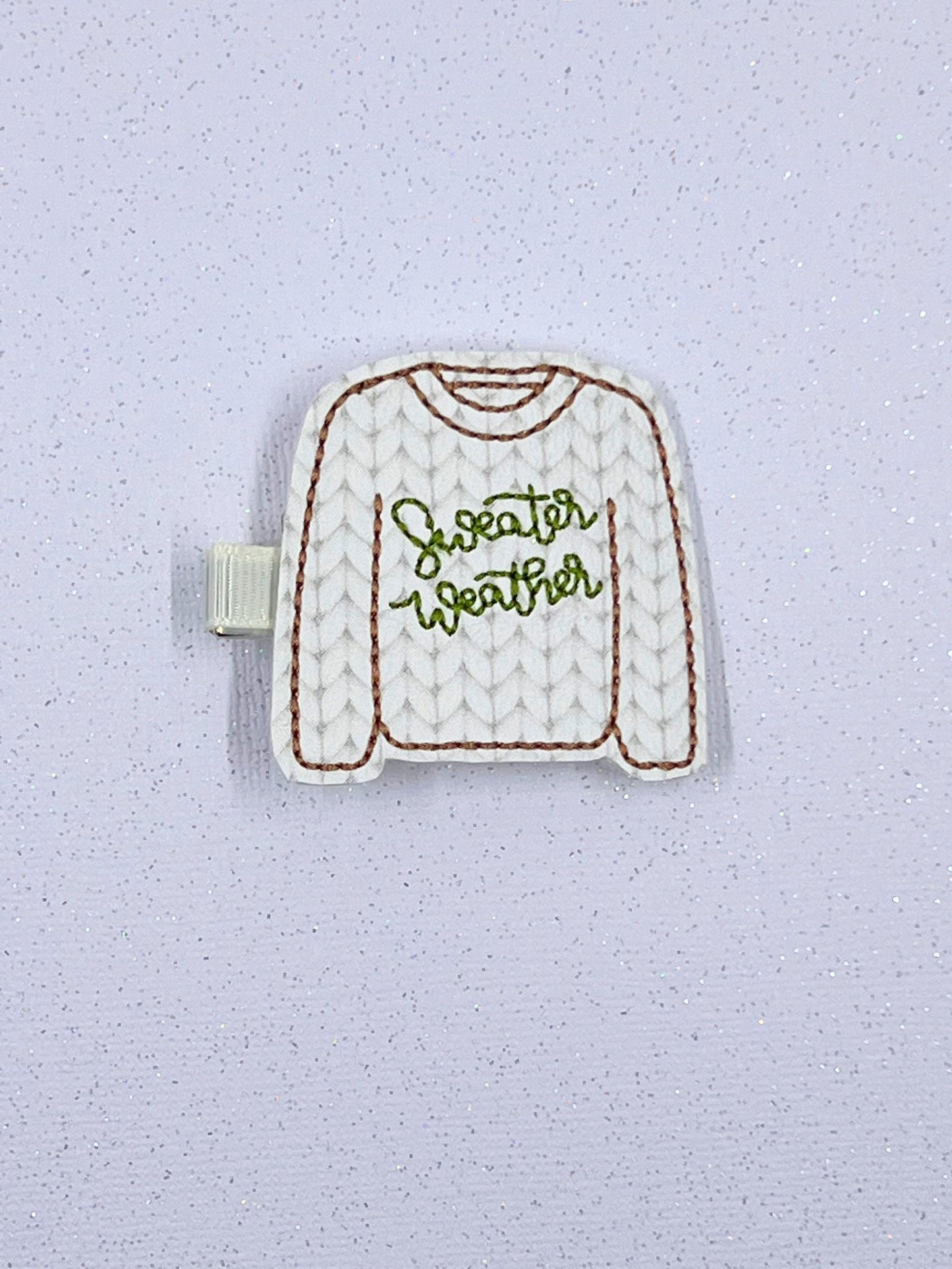 Sweater Weather Hair Clips for toddlers, winter Hair accessories for girls, Pigtail Bows, Baby Girl Hair Clip, Stocking Stuffers for girls