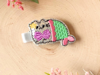 Mermaid Hair Clip for girls, Mermaid Birthday Outfit, Summer Hair Clip, Mermaid Gifts for Girls, Baby Girl Hair Clip, Toddler Hair Clip