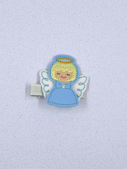 praying angel hair clips for girls, angel inspired gift, religious hair accessories for toddler girls, Christian Christmas
