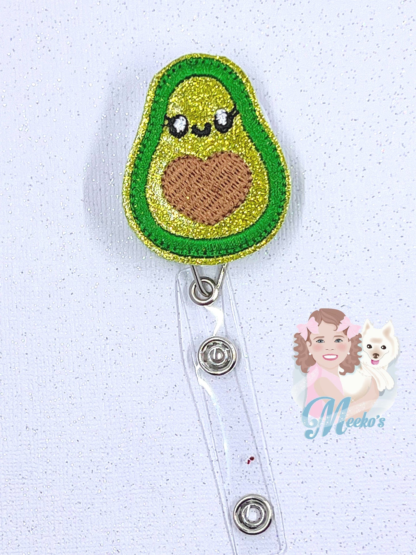 Avocado badge reel, nurse gifts for women, Avocado gifts for her, retractable teacher, gift for avocado lovers, guacamole lover badge