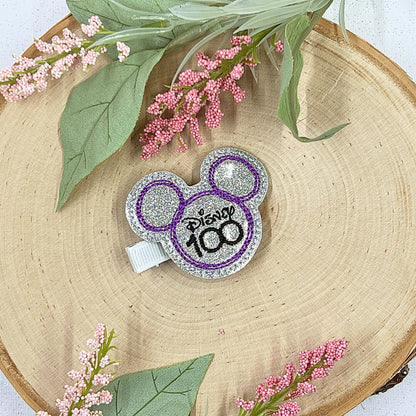 100 Years of Wonder Mouse Hair Clip, Cute Hair Clip, Pigtail Bows, Baby Girl Hair Clip, Toddler Hair Clip, Girls Hair Clip