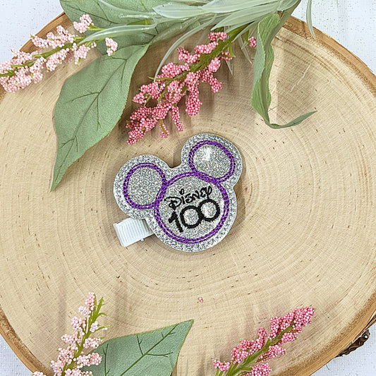 100 Years of Wonder Mouse Hair Clip, Cute Hair Clip, Pigtail Bows, Baby Girl Hair Clip, Toddler Hair Clip, Girls Hair Clip