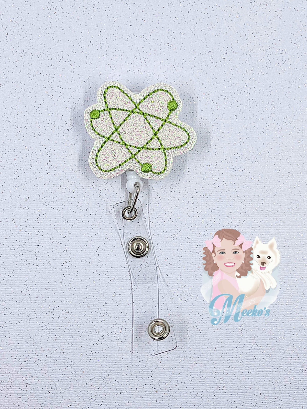 Science badge Reel, back to school badge, cute badge clips, Nurse Badge Clip, Teacher Badge, atoms badge holder, Badge Buddy