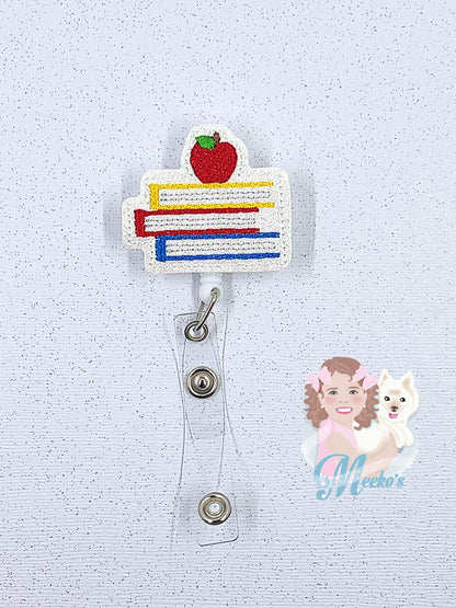 primary colors school books badge clip retractable teacher badge reel cute gifts for preschool teachers