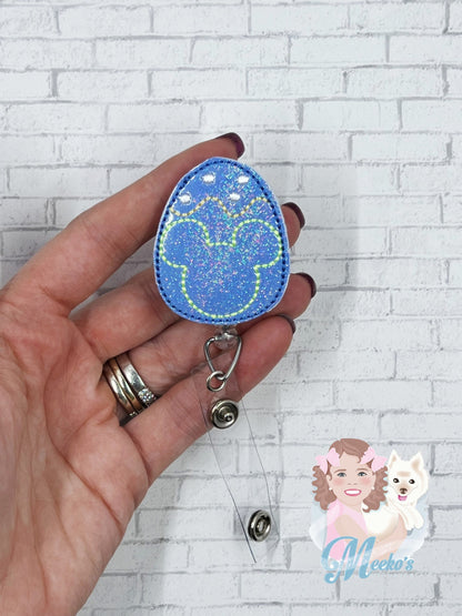 Mouse Eggs Badge Reel, Mouse Badge Reel, Easter Badge Holder, Nurse Badge Clip, Teacher Badge, Teacher Lanyard, Badge Buddy