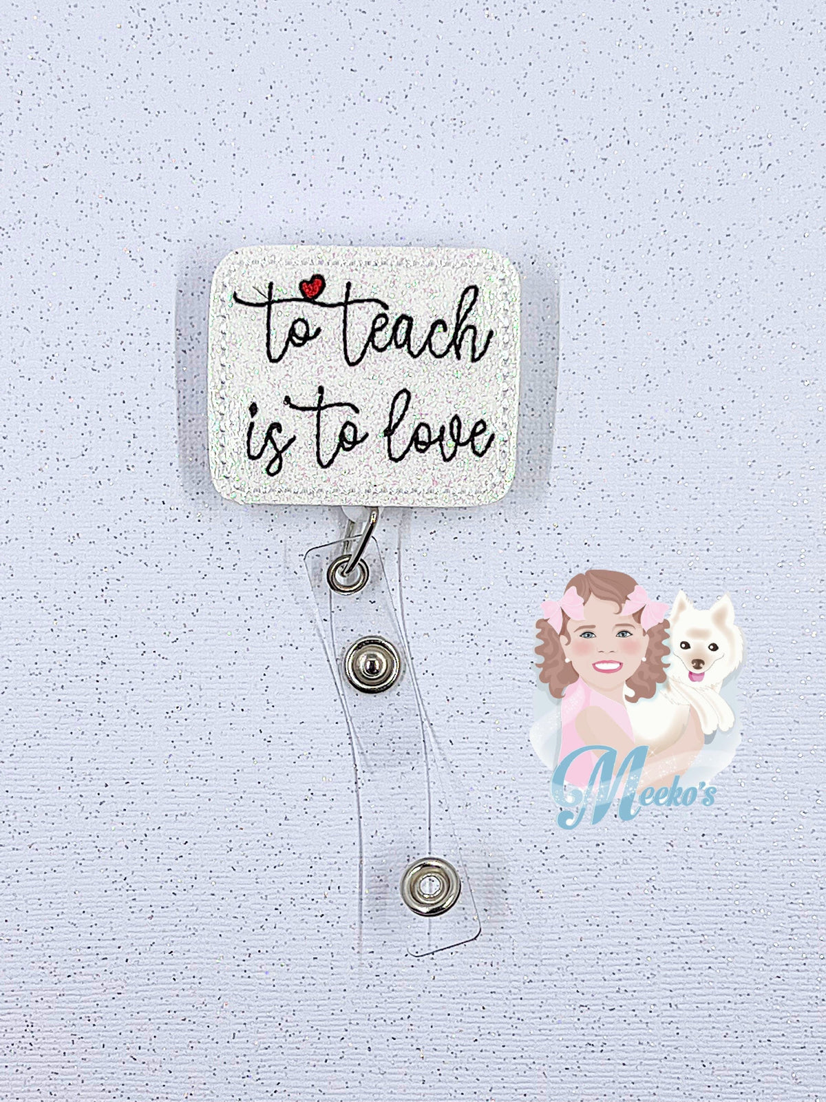 to teach is to love inspirational badge reel cute gifts for preschool teachers, retractable badge