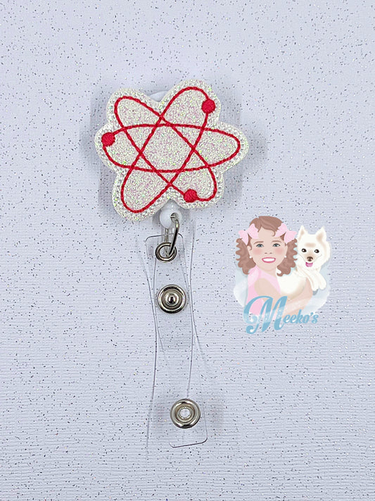 Science badge Reel, back to school badge, cute badge clips, Nurse Badge Clip, Teacher Badge, atoms badge holder, Badge Buddy