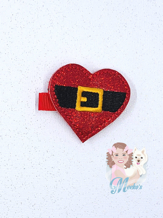 Christmas hair Clip, Christmas Hair Bow, Santa gifts for little girls, holiday hair clips, for toddler girls, stocking stuffers for kids