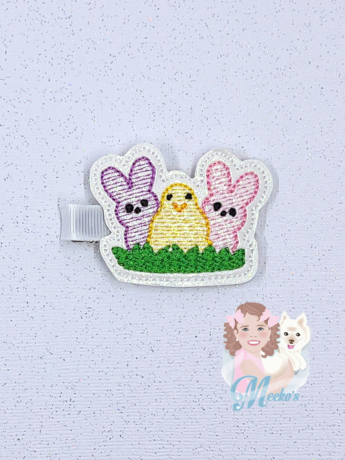 Easter Bunny Hair Clips, Easter Hair Bow, Feltie Hair Clip, Baby Hair Clips, Toddler Hair Clip, Spring Hair Clip, Bunny Hair Clip