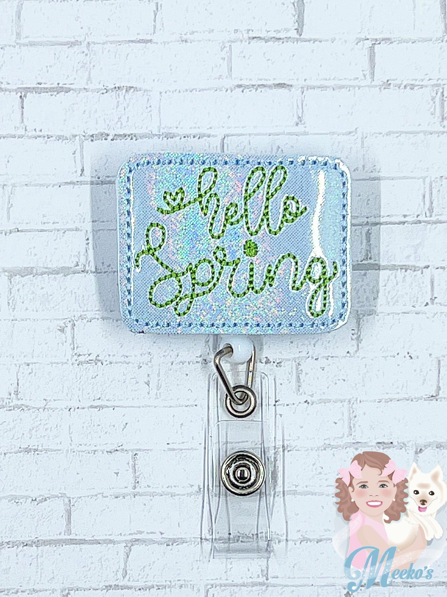 Hello Spring Badge Reel, Spring Badge Holder, Spring Badge Reel, Seasons Badge Clip, Nurse Badge, Teacher Lanyard, Badge Buddy