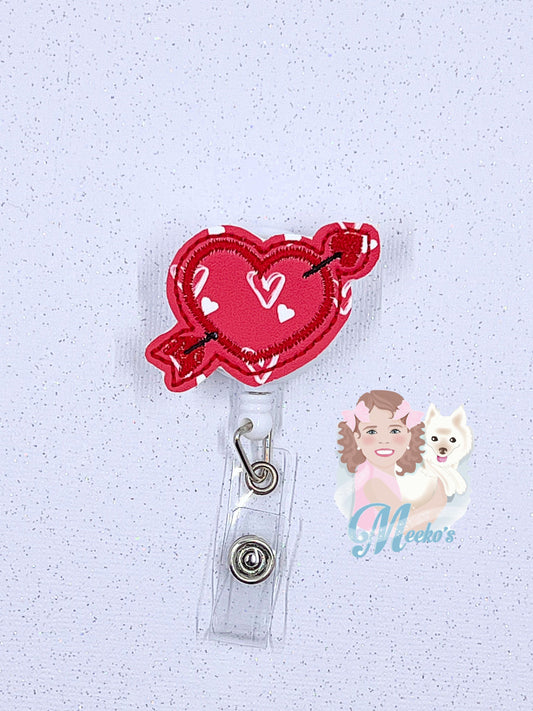 Valentine’s Day Badge Reel, Valentines Day id reel, nurse Badge Clip, Teacher Badge, Badge Buddy, Valentines Badge Topper, Heart Badge Reel