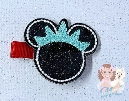 Statue of Liberty Mouse hair clip, patriotic birthday outfit accessories, patriotic gifts for little girls, summer hair clip for toddler