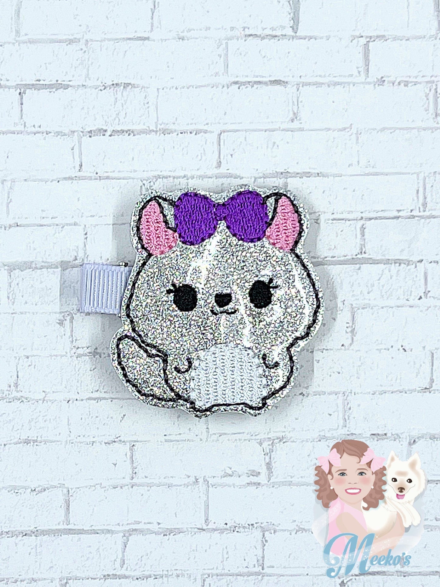 Chinchilla hair clip for girls, birthday outfit accessories, chinchilla gifts for little girls, chinchilla hair clip for toddler girls, cute