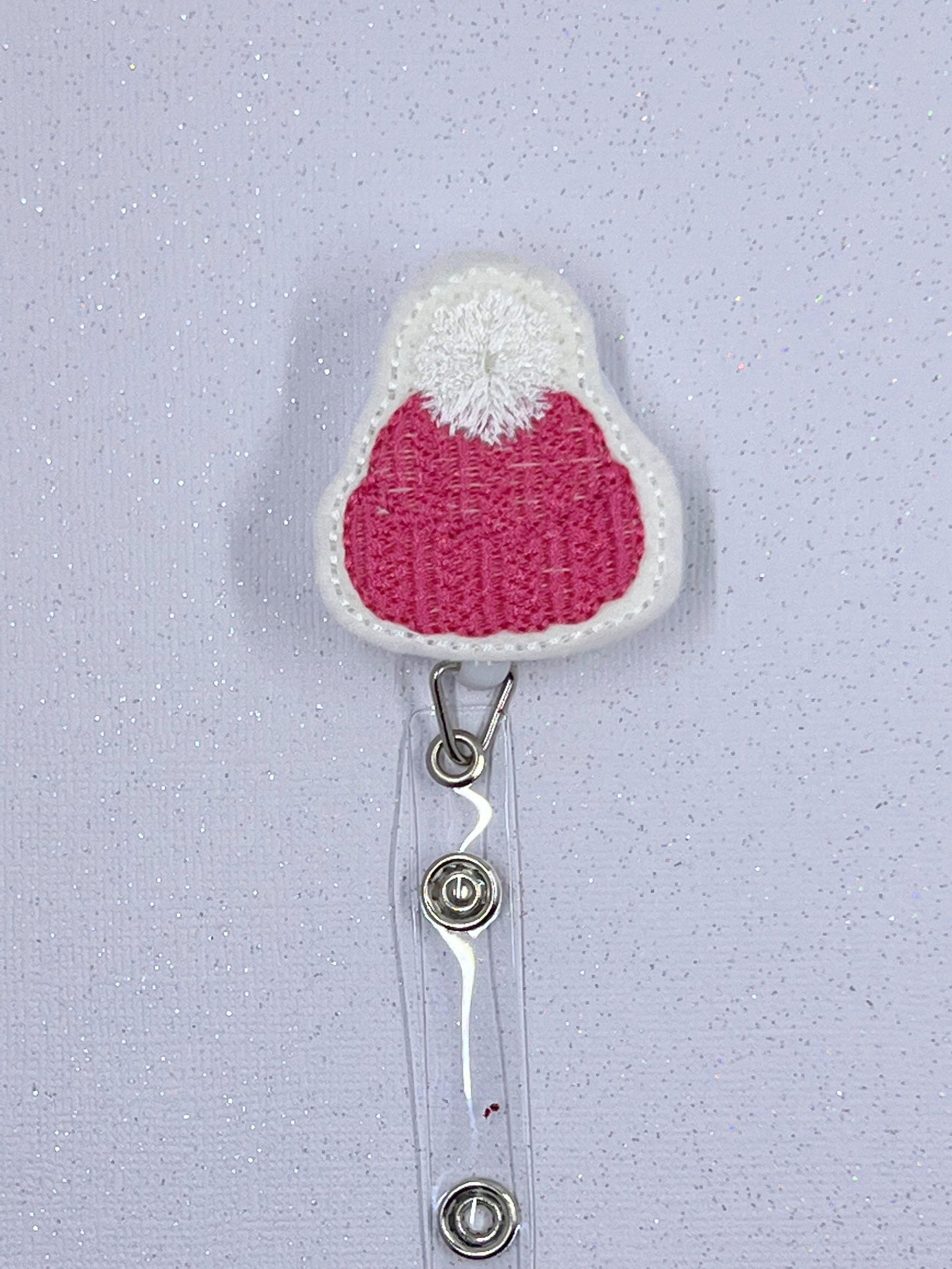 Winter Hat badge reel, nurse gifts for women, winter gifts for her, retractable teacher, winter Badge,   Gift, Stocking Stuffer