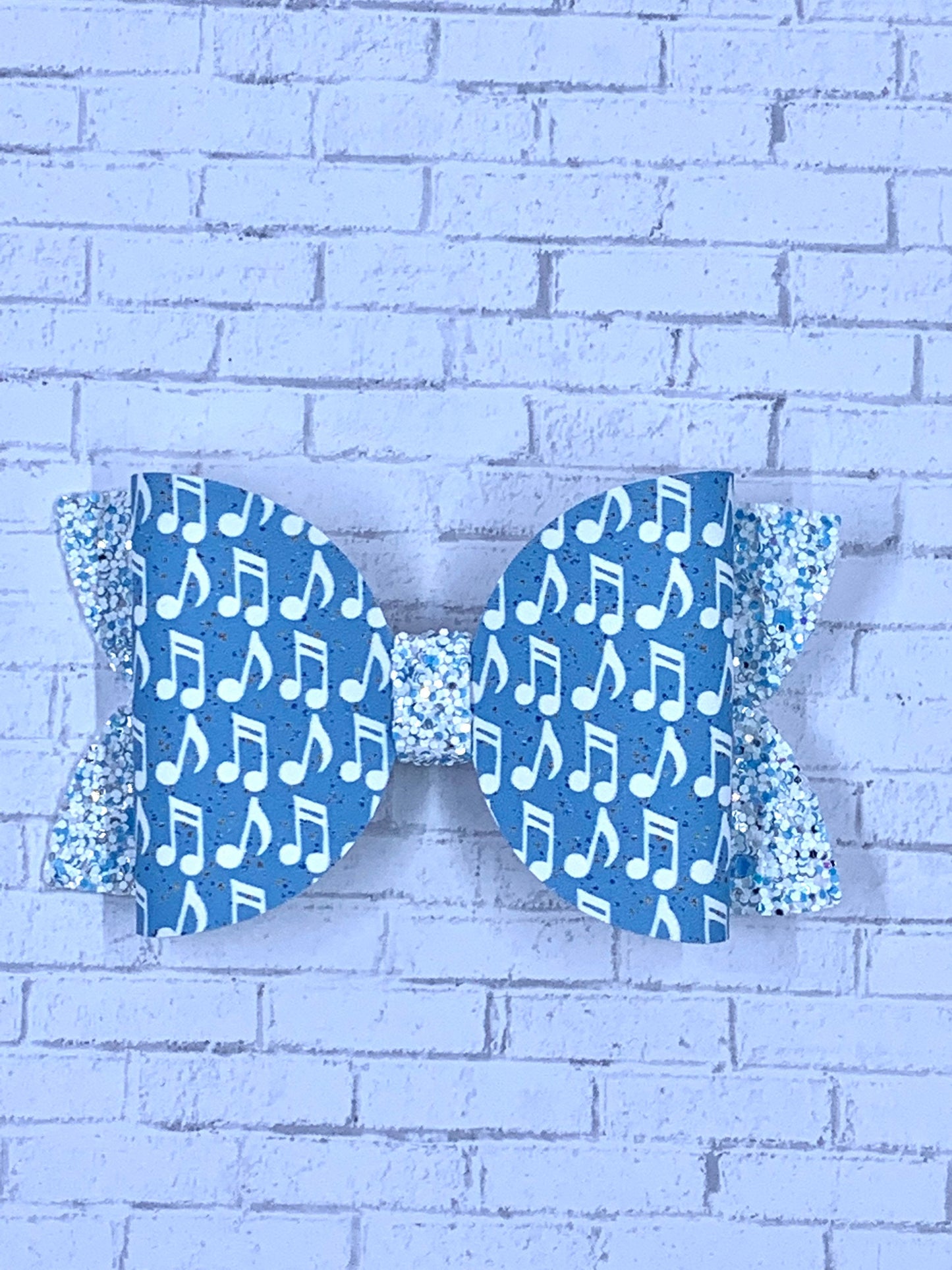 Music Notes Hair Bow - 4"
