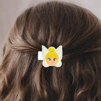 Tink Hair Clips, fairy Hair accessories for girls, Pigtail Bows, Baby Girl Hair Clip, gift for girls, pixie dust hair bow