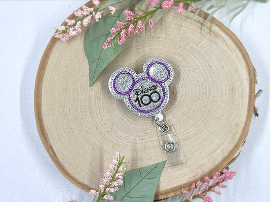 100 Years of Wonder Badge Reel, Mouse Badge, pediatric Badge, Cute Badge, nurse Badge Reel, medical Badge, 100 years of magic