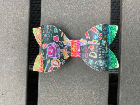Back to School 3" School Days Bow, Hair Bow